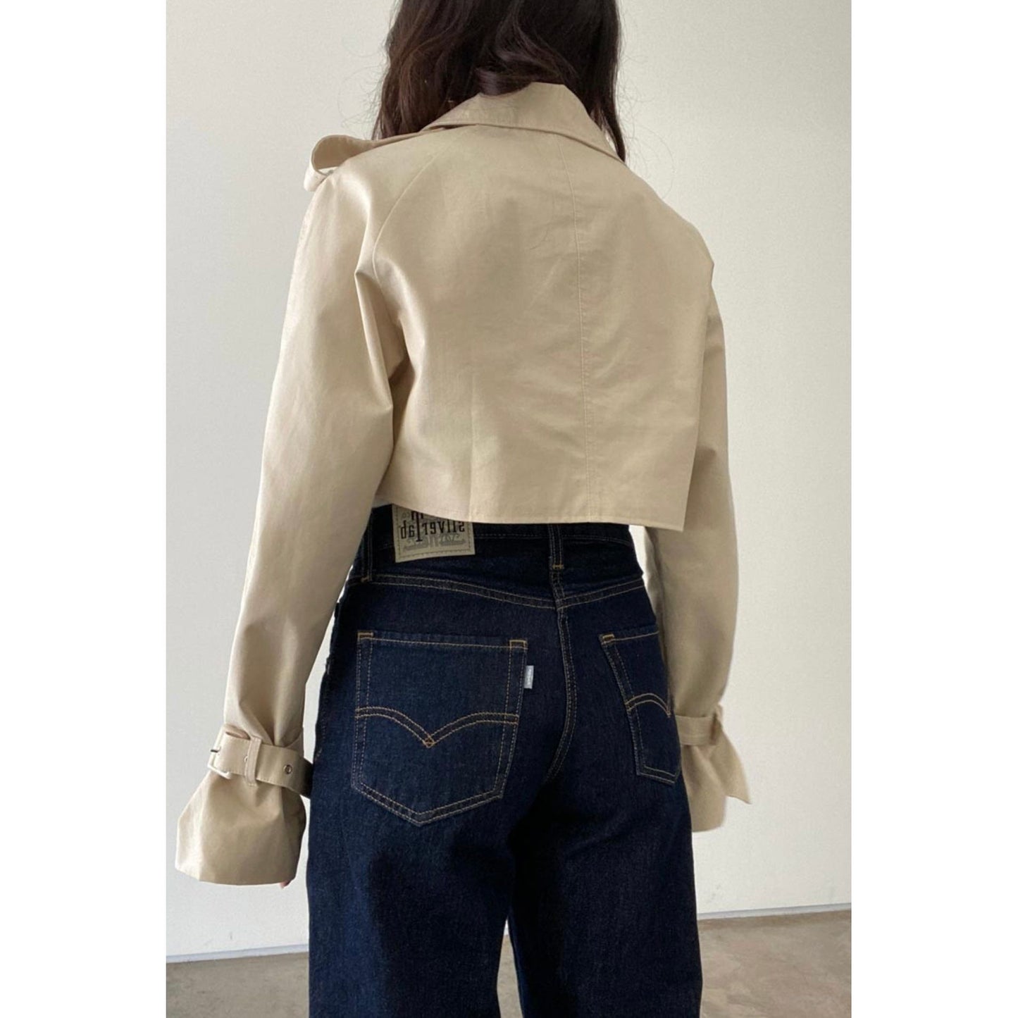 Cropped trench coat