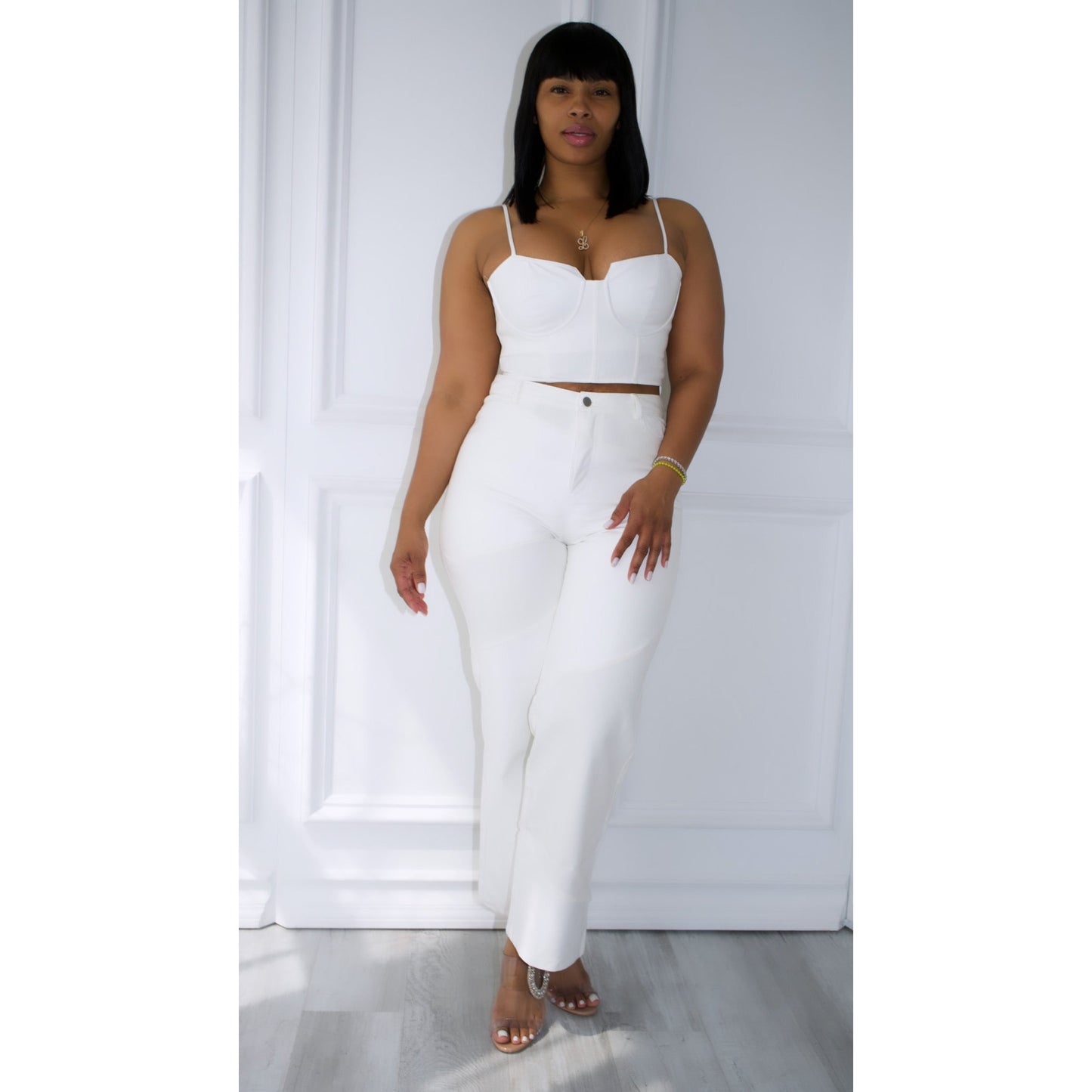 Block denim set