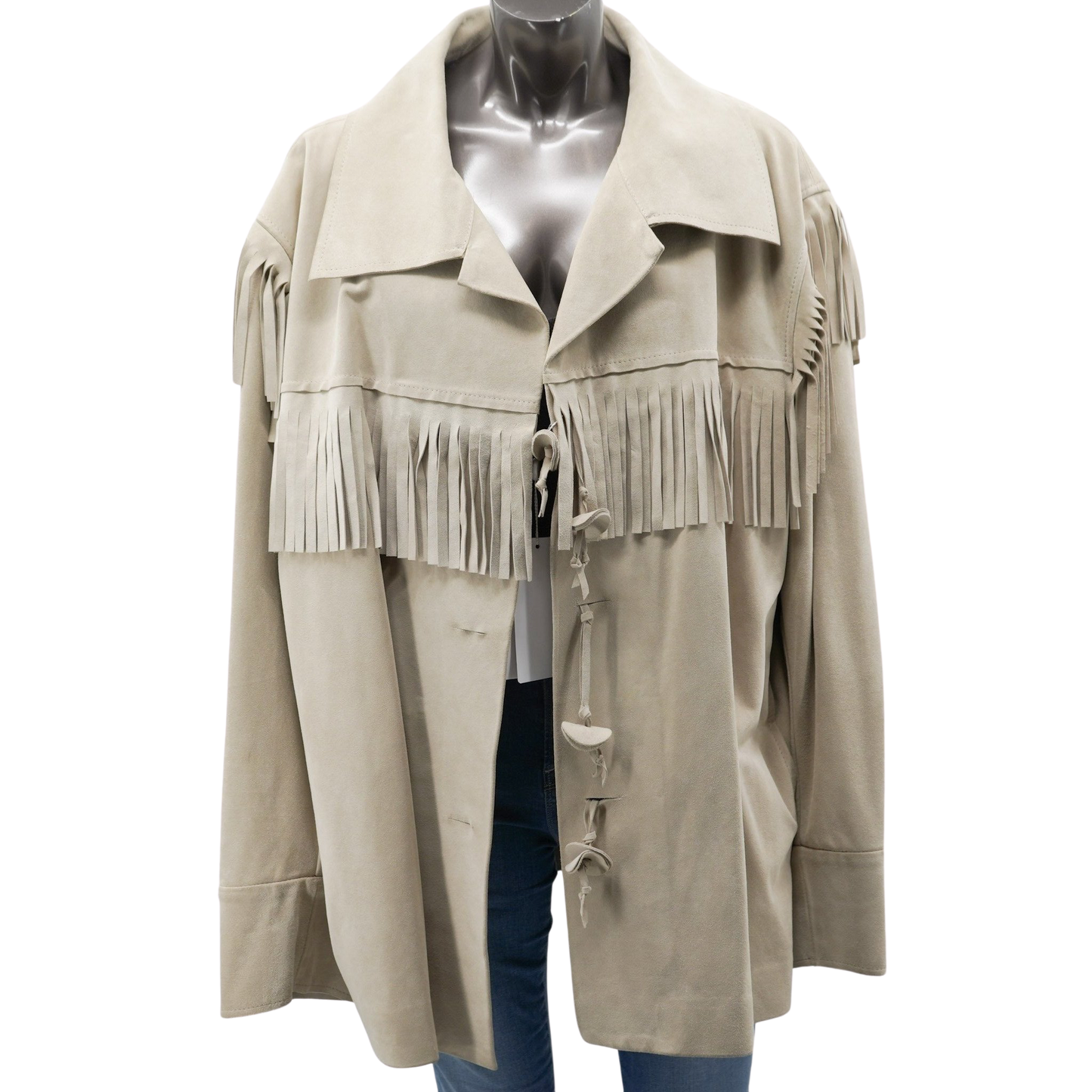 Maison Margiela Fringe-Trimmed Suede Jacket