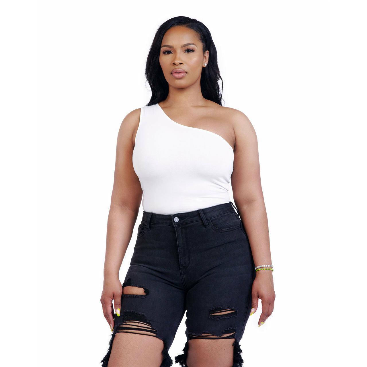 Cropped One Shoulder Top