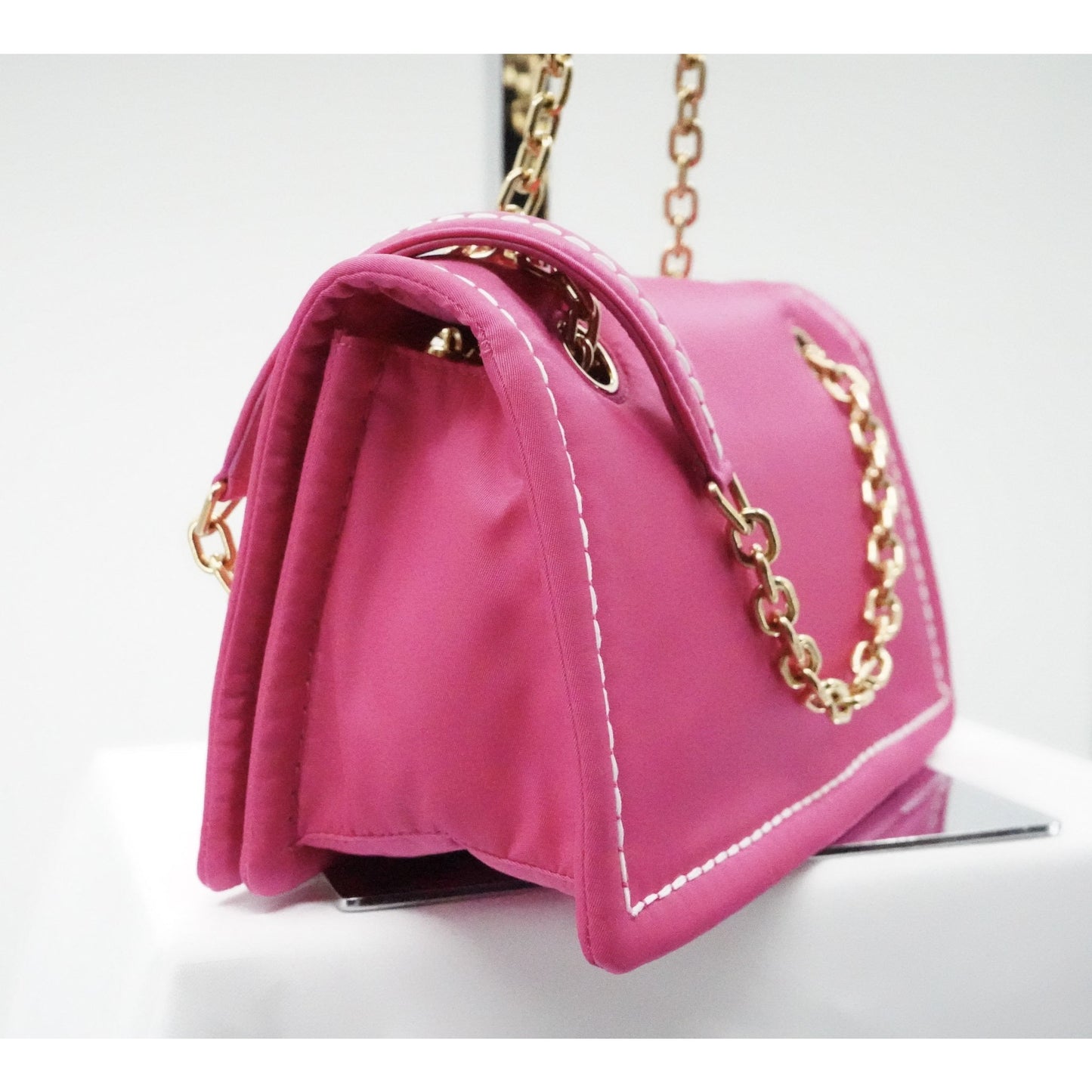Prada Tessuto Chain Shoulder Bag