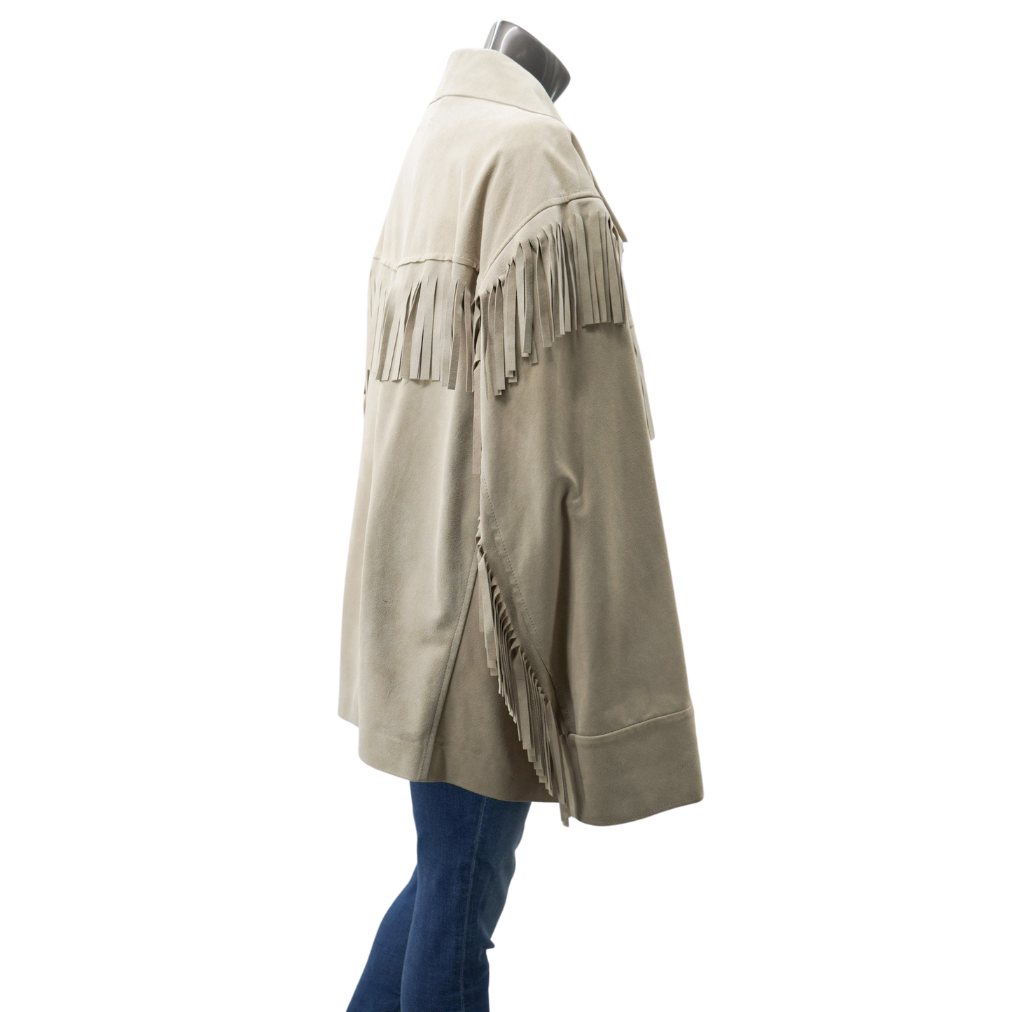 Maison Margiela Fringe-Trimmed Suede Jacket