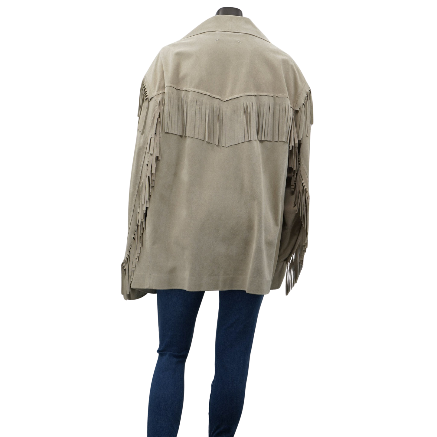 Maison Margiela Fringe-Trimmed Suede Jacket