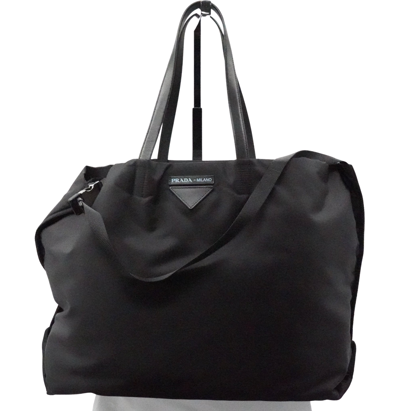 Prada Nylon Large Shopper Tote w Strap