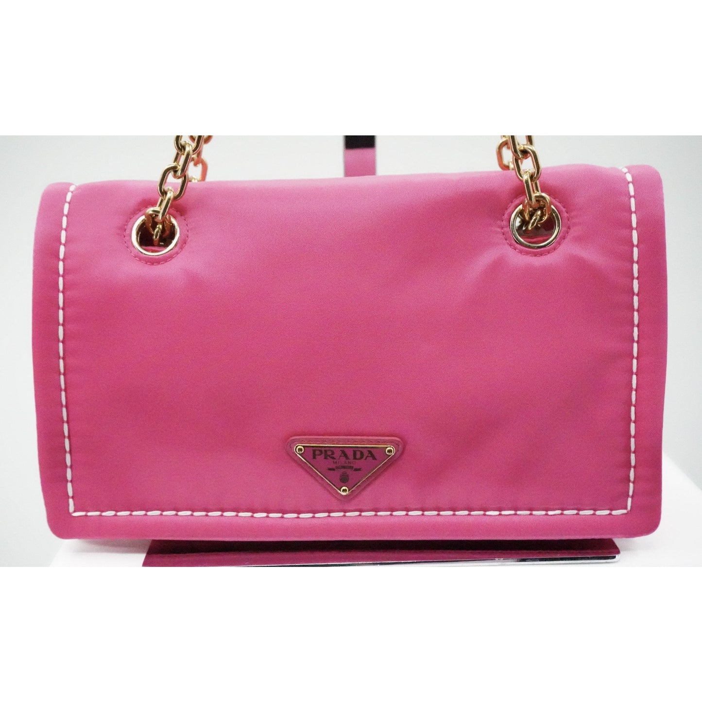 Prada Tessuto Chain Shoulder Bag