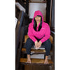 Pink cropped hoodie