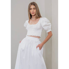  Ruffle Sleeve Crop Top