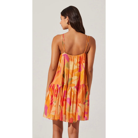 mini tent dress Turquoise High Neck Sleeveless Mini Tent Dress