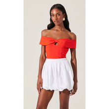  Talya Off Shoulder Bow Top