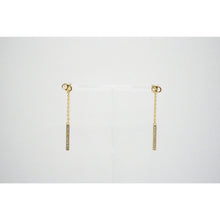  Christian Dior logo crystal drop Earring