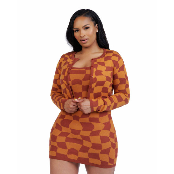 Madison dress with matching cardigan