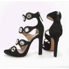 ALAIA Eyelet-embellished suede sandals