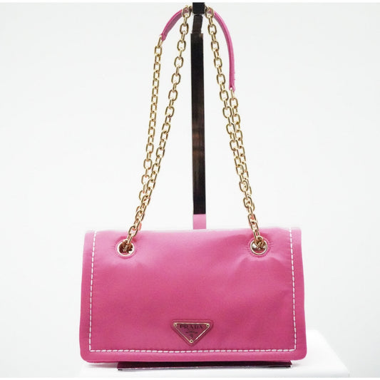 Prada Tessuto Chain Shoulder Bag