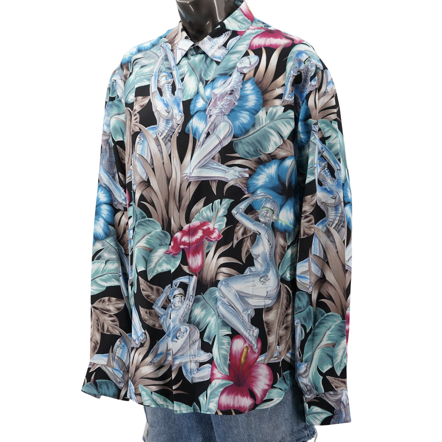 Dior X Sorayama mens floral print shirt