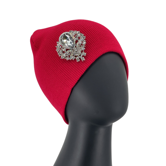 Hats with brooch