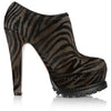 ALAIA Zebra-print calf hair platform ankle boots