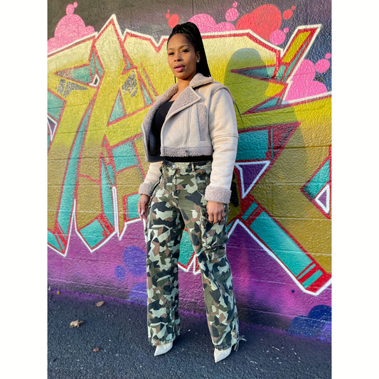 Cropped Shearling
