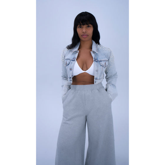 Pearl denim jacket