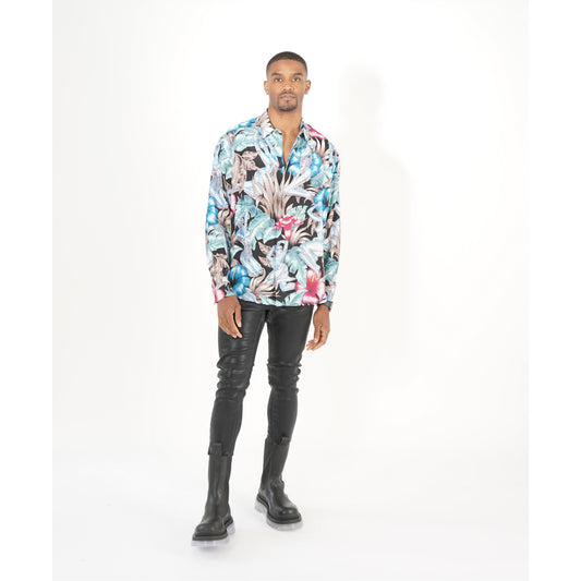 Dior X Sorayama mens floral print shirt