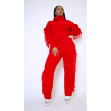  Red Knit Suit