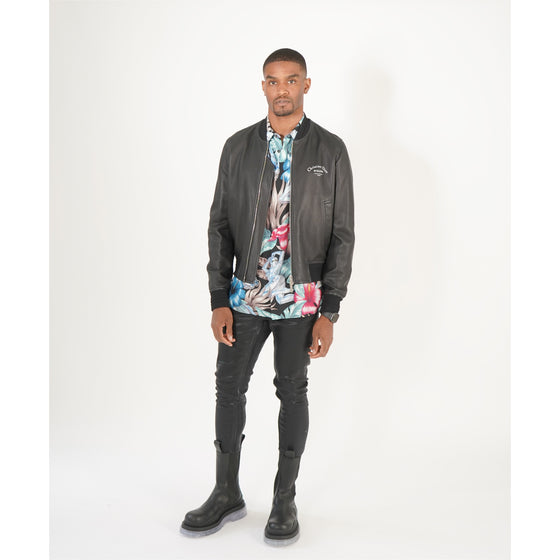 Dior mens Leather Bomber Jacket
