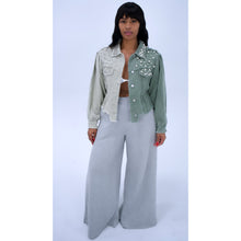  Diamonds and Pearls cropped blouson jacket