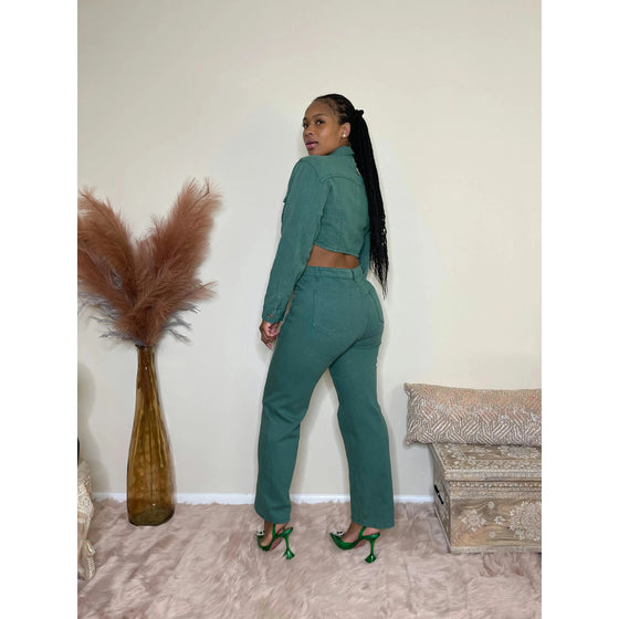 Gabby denim suit