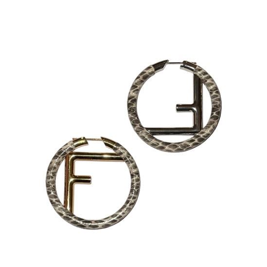 FENDI FF Logo Hoop Earring